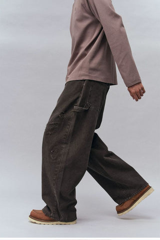 [Monterest] Distressed Washed Cotton Work Pants