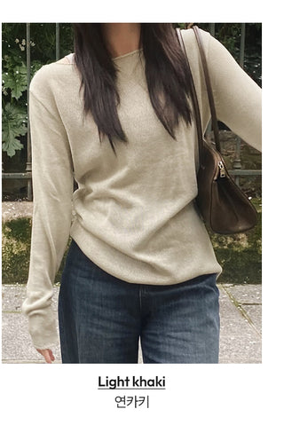 One-shoulder boat neck knit - 4 colors