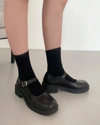 (3 colors) Basic Mary Jane Loafers