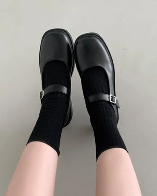 (3 colors) Basic Mary Jane Loafers