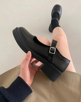 (3 colors) Basic Mary Jane Loafers