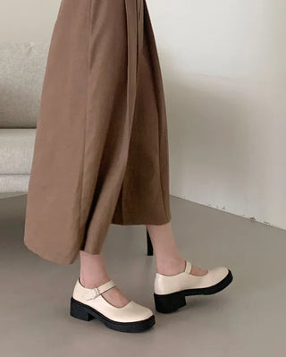 (3 colors) Basic Mary Jane Loafers