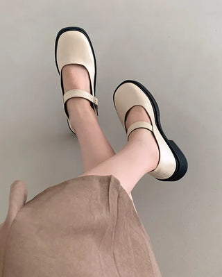 (3 colors) Basic Mary Jane Loafers