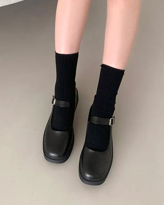 (3 colors) Basic Mary Jane Loafers