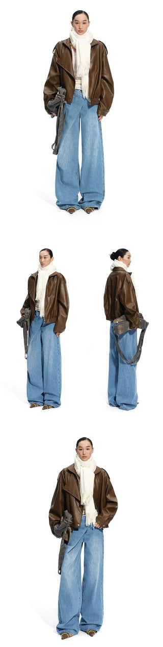 [NOTAWEAR] Sailboat Wide-Leg Denim Pants