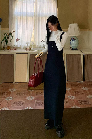 high collar tops / suspender dress