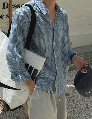 Brit Summer Check Long Sleeve Shirt (3 colors)