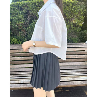 Pleated mini skirt