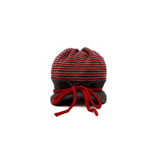 [Moromoro2] Contrast Stripe Knit Bow Baseball  Cap