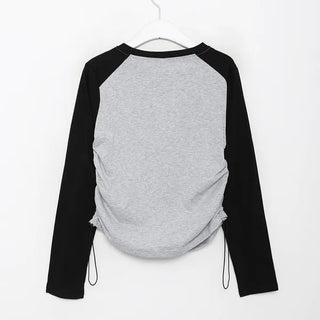 Side-shirred T-shirt