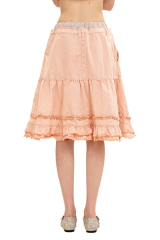 [Moromoro2] Layered Waist Ruffle A-Line  Skirt