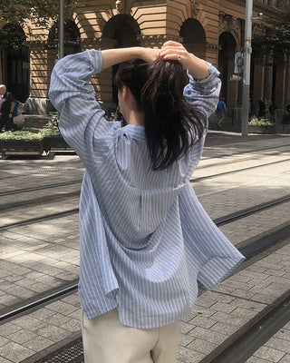 Embossed striped shirt