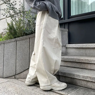 Pintuck Cotton Wide Pants