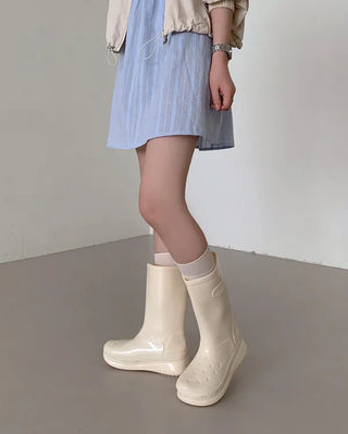 Glossy Half Rain Boots (4 colors)