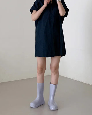 Glossy Half Rain Boots (4 colors)