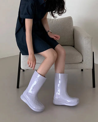 Glossy Half Rain Boots (4 colors)