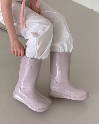 Glossy Half Rain Boots (4 colors)