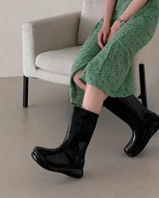 Glossy Half Rain Boots (4 colors)