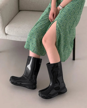 Glossy Half Rain Boots (4 colors)