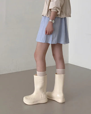 Glossy Half Rain Boots (4 colors)