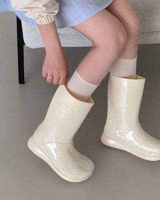 Glossy Half Rain Boots (4 colors)