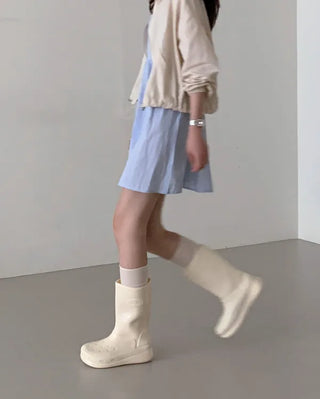Glossy Half Rain Boots (4 colors)