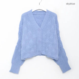 Waffle Cable Knit Cardigan