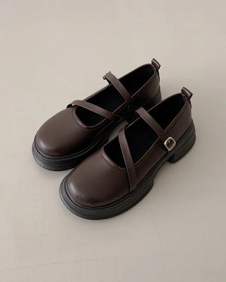 0478 Mary Jane Platform Loafers (2 colors)