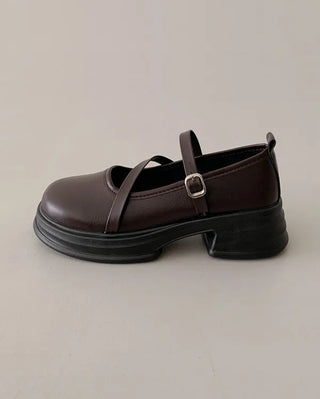 0478 Mary Jane Platform Loafers (2 colors)