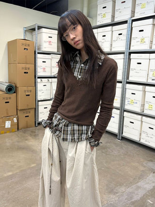 [NeverSeez] Plaid Cotton Shirt