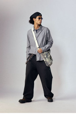 [Monterest] Relaxed Fit Check Pocket Shirt