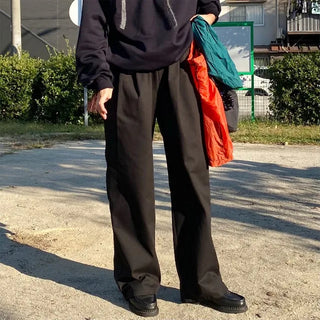 Cotton two-pleat pants
