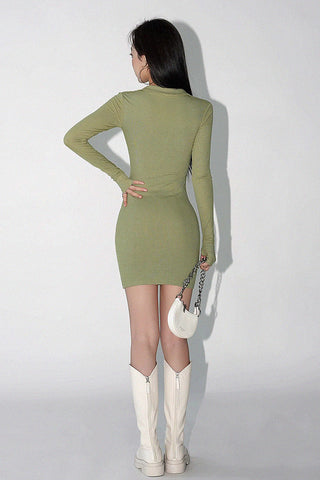 polo slim fit knitted dress