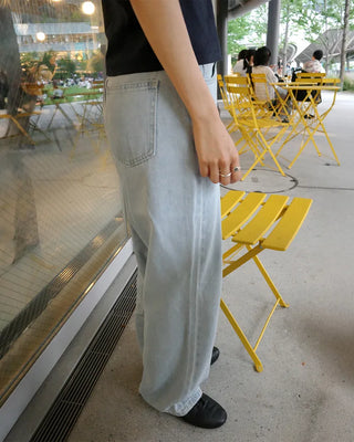 Basic straight denim pants