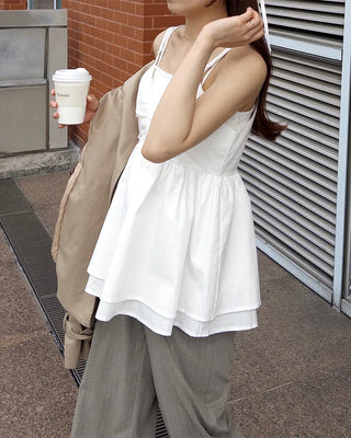 Ribbon flare camisole