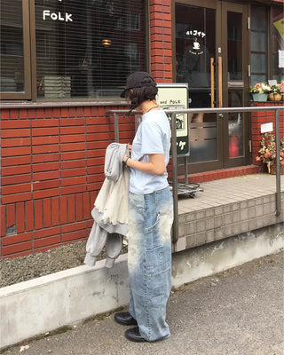 (Unisex) Vintage Camo Denim Pants