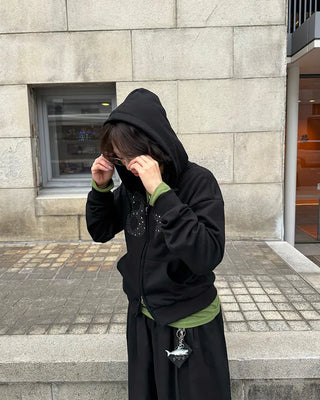 Eight Star Patch Zip Hoodie