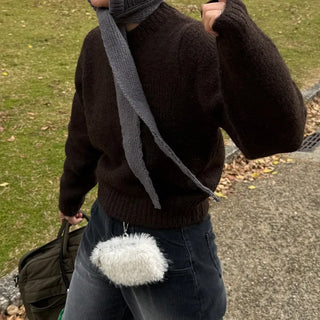 Wool round knit