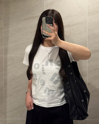 Lettering Short-Sleeved T-Shirt