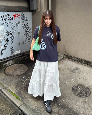 Star print short-sleeved T-shirt