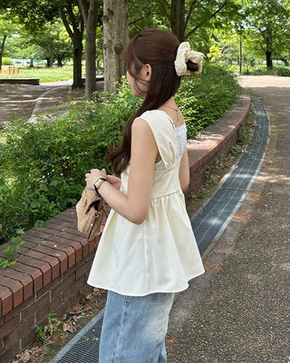 Asymmetrical Twist Bustier Blouse