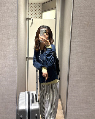 Cotton striped pants