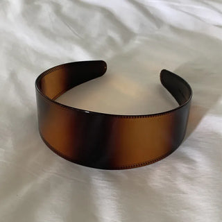 Brown leopard print acrylic headband