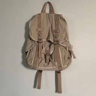 Double buckle pocket nylon backpack/rucksack