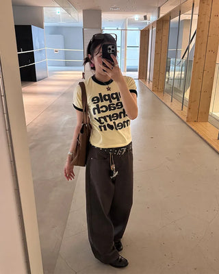 Fruit lettering T-shirt
