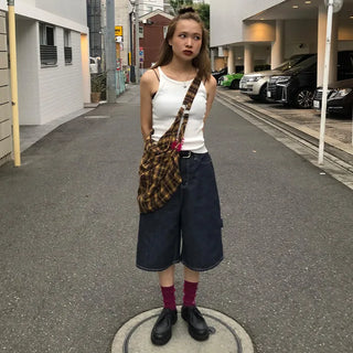 Bermuda denim pants