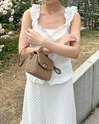 Frilled Shirring Camisole
