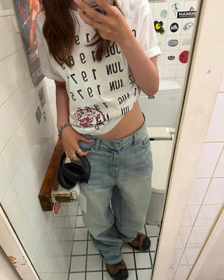 Stamp print T-shirt