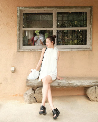 Chiffon halter neck blouse