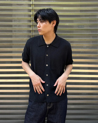Boucle Collar Short-Sleeve Cardigan